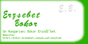 erzsebet bokor business card